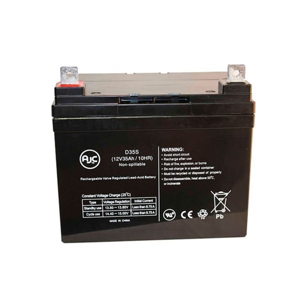 Battery Clerk AJC Fiamm FGC23504 12V 35Ah Sealed Lead Acid Battery AJC-D35S-A-1-157222 - main